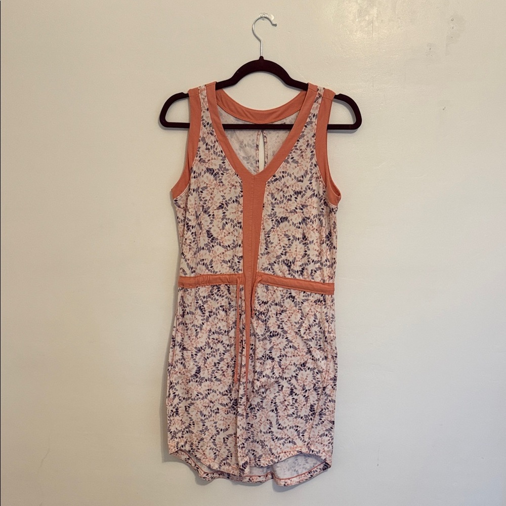 Marmot Peach White and Purple Patterned dress